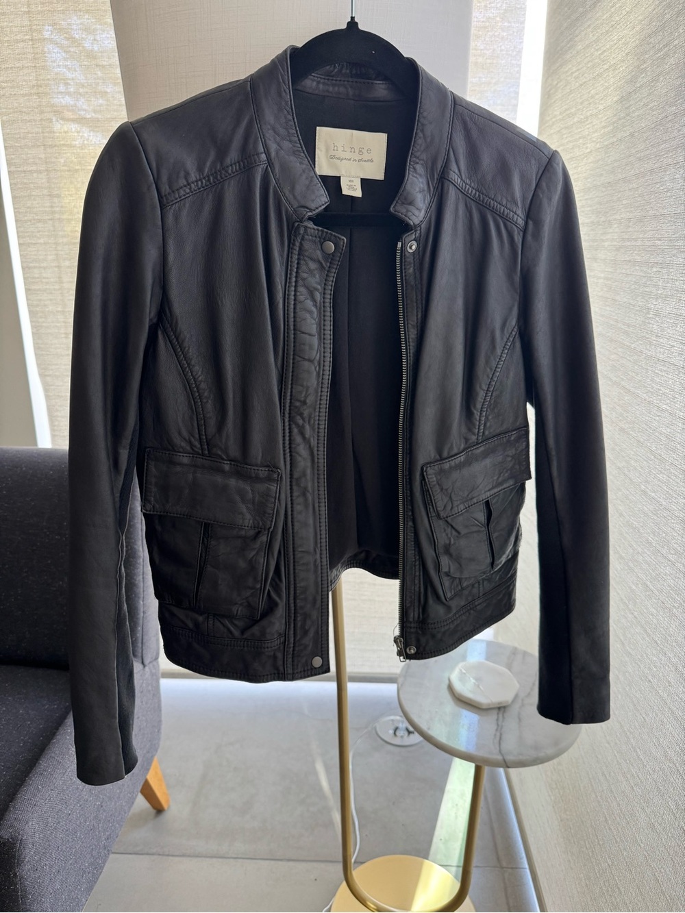 Hinge Nordstrom
Black Leather Moto Jacket
